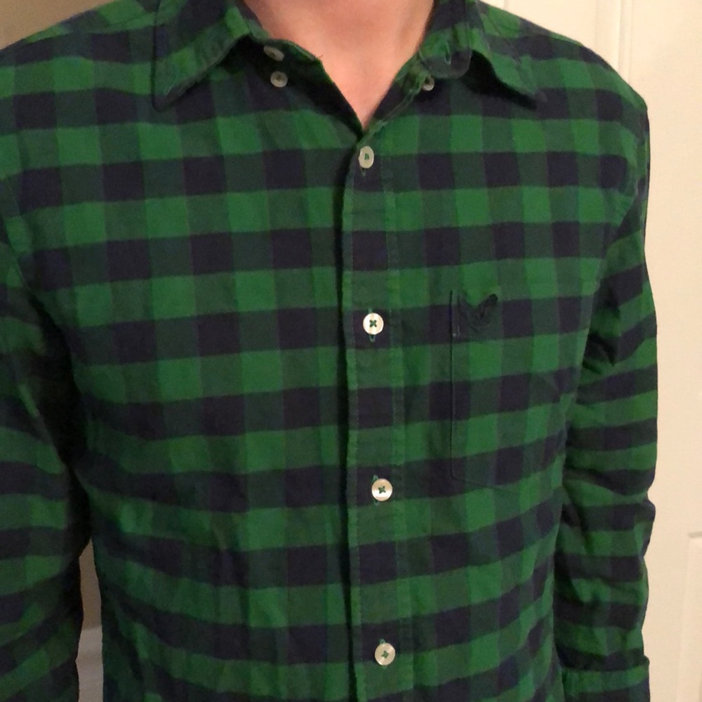 Two American Eagle button down shirts. Size S